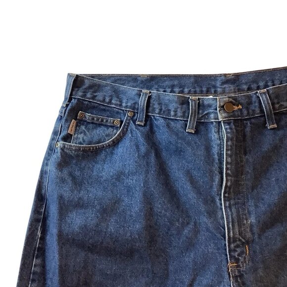 Carhartt Jeans Mens Size 46x32 Relaxed Straight Denim Five Pocket - Picture 4 of 10